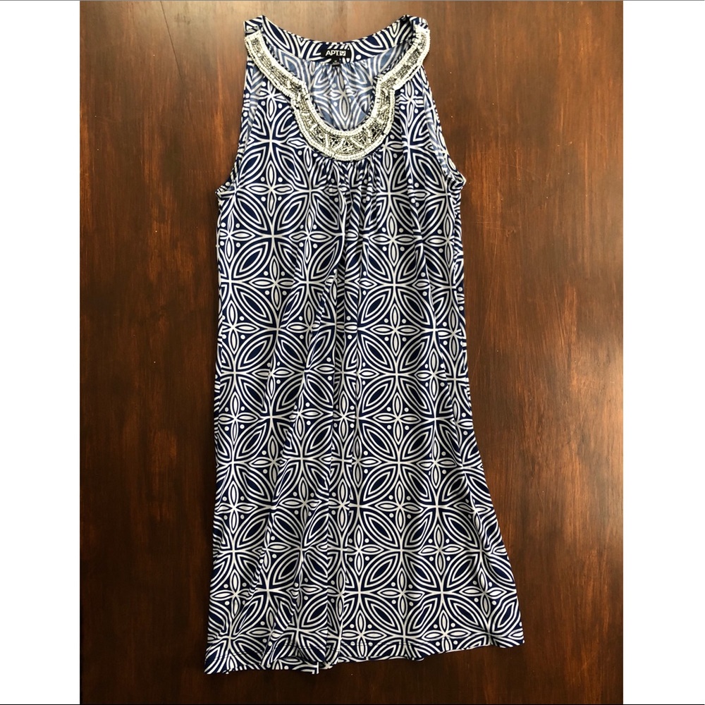 White and Blue Greek Style sundress